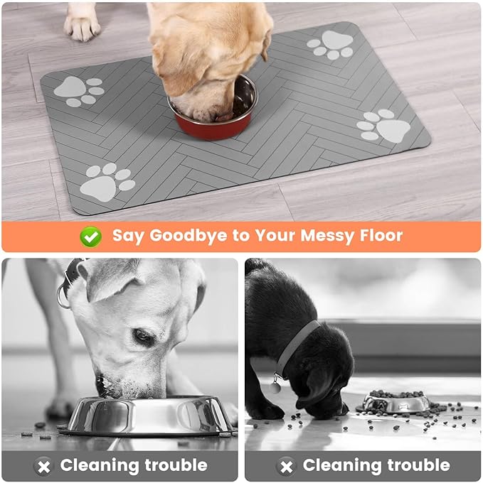 Pet Feeding Mat-Absorbent Pet Placemat - Image 3