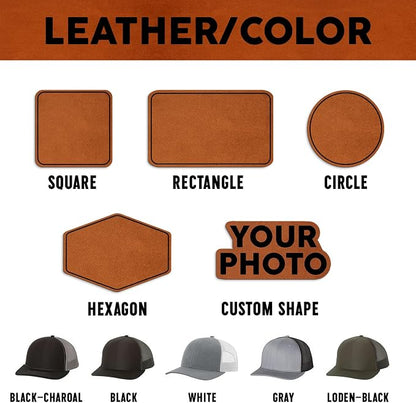 Custom Dog Photo Engraved Trucker Hat Leather Patch, Personalized Hat - Image 6