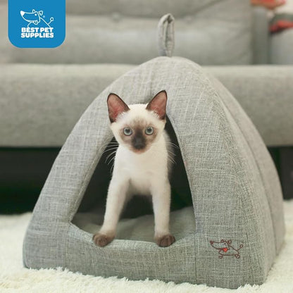 Best Pet Supplies Dog House Bed Crate Mat Tent Indoor Round Soft Plush - Image 5