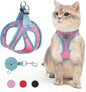 SCENEREAL Cat Harness and Leash Set Escape Proof, Adjustable Soft Air Mesh by SCENEREAL