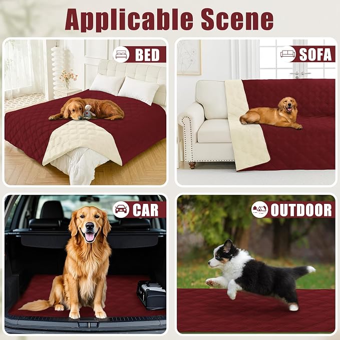 Smiry Waterproof Dog Bed Cover Blanket 40x80, Soft Reversible Pet Blanket - Image 5