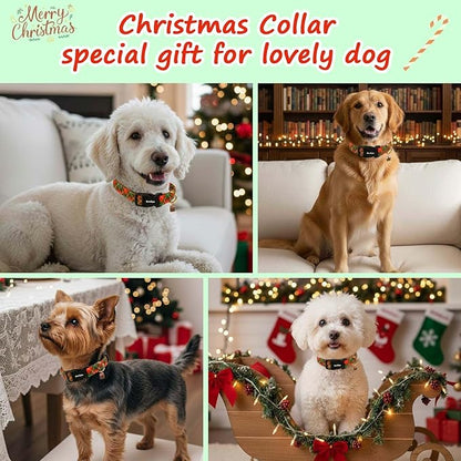 Small Christmas Dog Collar, Adjustable Dog Christmas Collars, Cute Dog Collars - Image 2