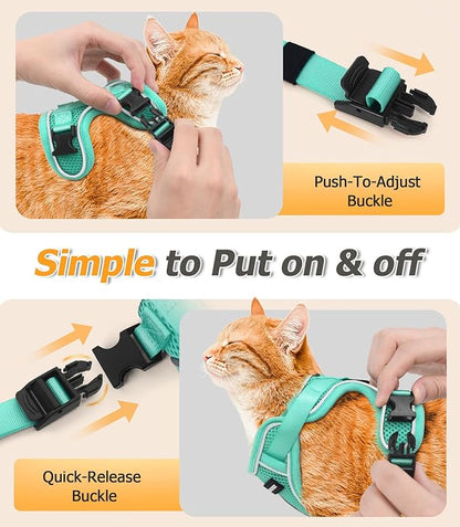 Halypet Cat Harness and Leash Set Escape Proof Adjustable Cat Leash Comfortable - Image 5