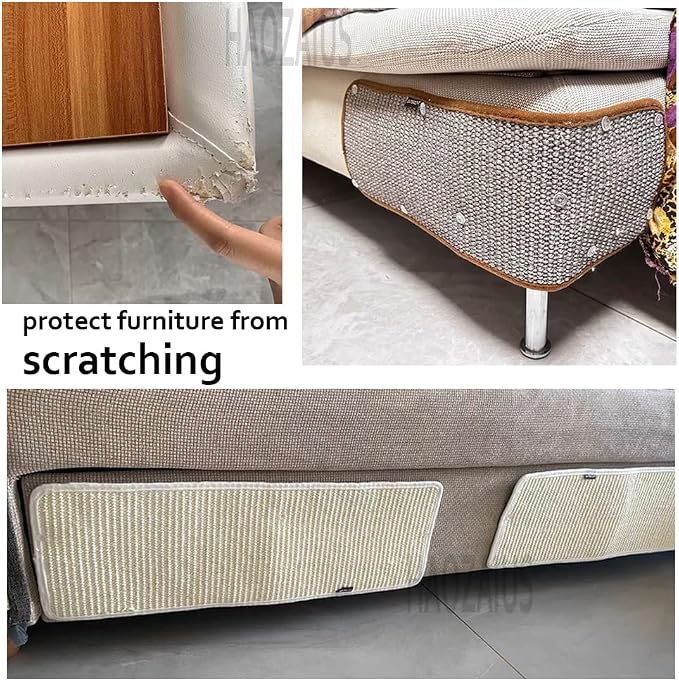 HAOZAIKEJI Cat Scratcher Mat Sofa Protector Natural Sisal Cat Scratching Mat - Image 3