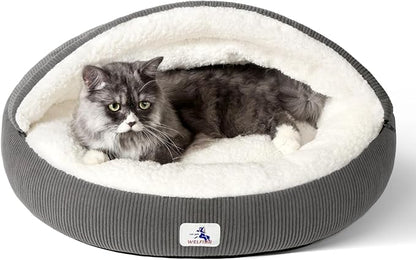Covered Cat Bed Cave for Small Cats Dogs Washable Hooded Self Warming Cat Bed by Unknown