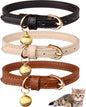 3 Pack Leather Cat Collars by Jamktepat