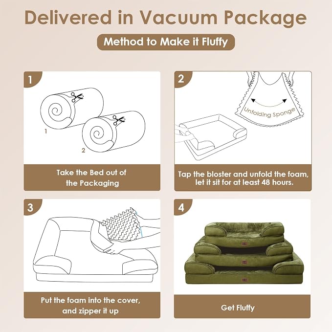 EHEYCIGA Orthopedic Dog Bed for Medium Dogs, Waterproof Memory Foam Medium Pet - Image 7