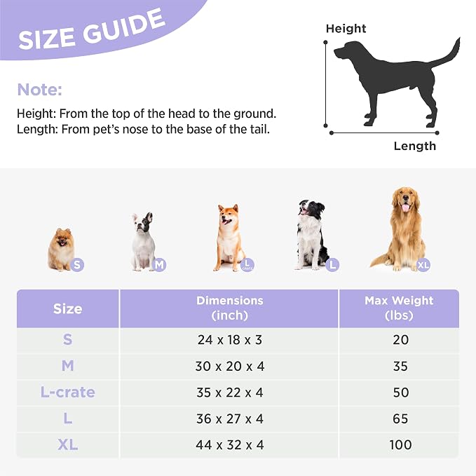 LE SURE Cute Orthopedic Dog Bed Medium Size Dog, Waterproof Chic Flat Pet Beds - Image 6