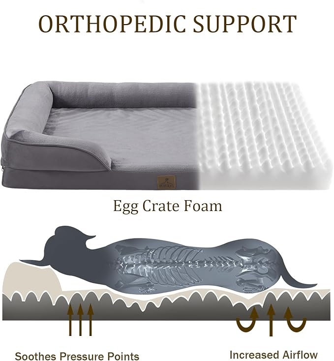 Bedfolks Orthopedic Dog Bed, Big Waterproof Dog Sofa Bed - Image 2