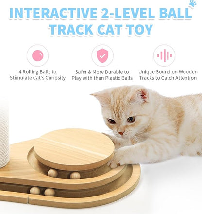 Made4Pets Cat Scratching Post Cat Scratcher Kitten Toys - Image 3