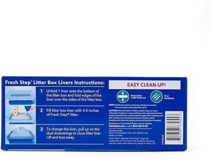 Fresh Step Jumbo Drawstring Cat Litter Box Liners, Scented Heavy Duty Kitty - Image 6