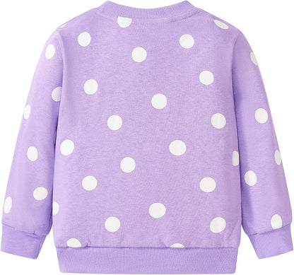Toddler Baby Girls Cotton Sweater, Long Sleeve Crewneck Sweatshirt Pullover - Image 3