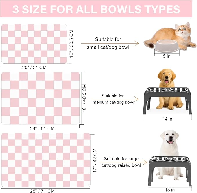 Cat Food Mat - 12"x 20" Cat Dog Mats - Image 4