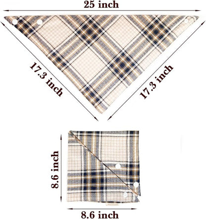 Fall 5PCS Dog Bandanas with Button - Image 2