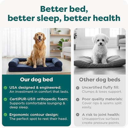 Furhaven Orthopedic Dog Bed for Large Dogs w/ Removable Bolsters & Washable - Image 7