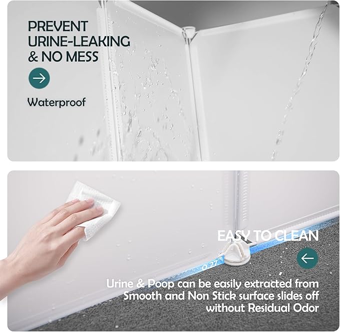 MEEXPAWS Cat Litter Box Enclosure Splash Guard XXL 27.9L × 27.9W x 31.5H inch - Image 3