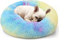 Dogs Bed for Small Dogs, Anti-Anxiety Washable Round Bed by Hoewina