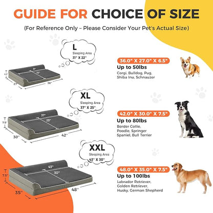 Dog Bed Large Sized Dogs, Orthopedic Dog Bed - Image 3