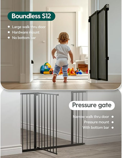 Babelio 29.7-46.5" No Bottom Bar Baby/Dog Gate - Image 3