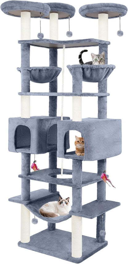 71in Multifunctional Multi-Level Cat Tree Tower - Image 7