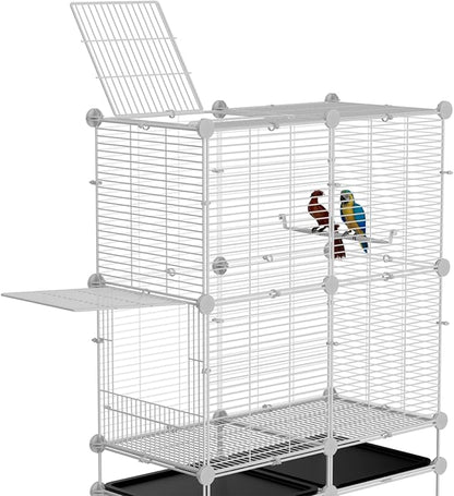Standing Large Bird Cage, Parakeet Cage - Image 2
