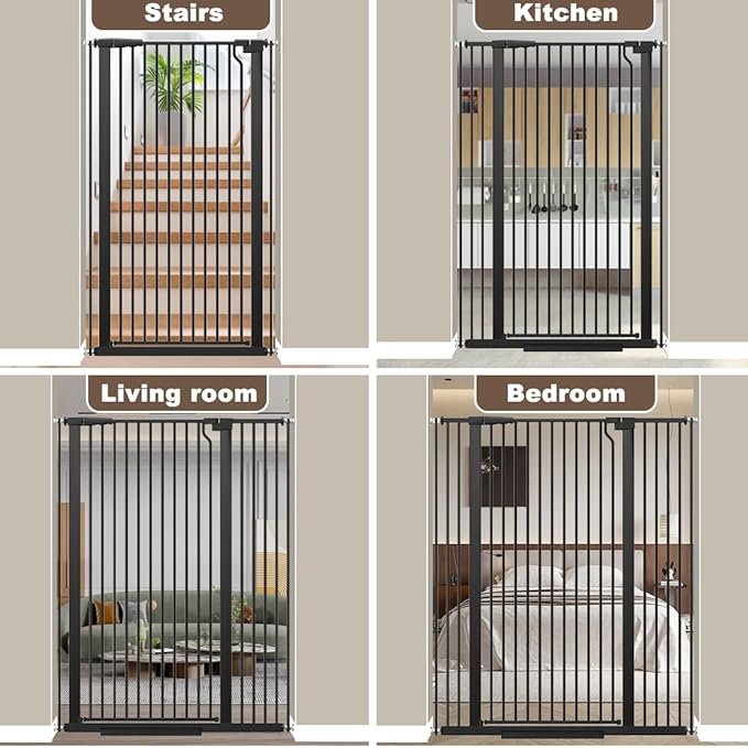Fairy Baby 51.18" Extra Tall Cat Gate, 29.5"-32.6" Adjustable Width Auto Close - Image 8