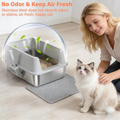 2PACK Stainless Steel Cat Litter Box - Image 7