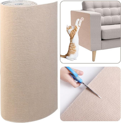 Cat Scratch Furniture Protector, 78.7"x15.8" Cat Scratching Mat, Trimmable by Vefhby