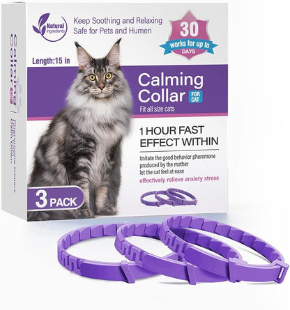 3 Pack Calming Collar Efficient Relieve Reduce Anxiety Stress Pheromones Calm by Tcllka