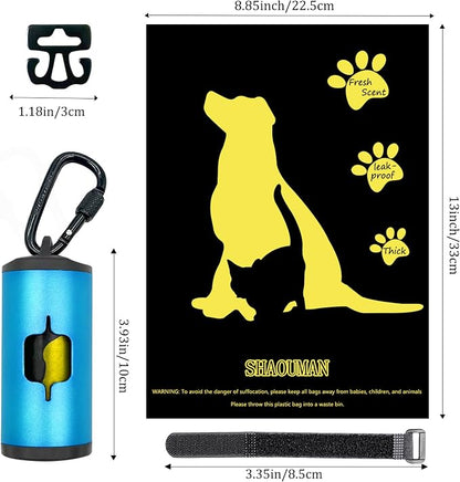 Metal Dog Poop Bag Holder 2-Pack w/Leash Clip|Durable Scratch-Resistant - Image 4