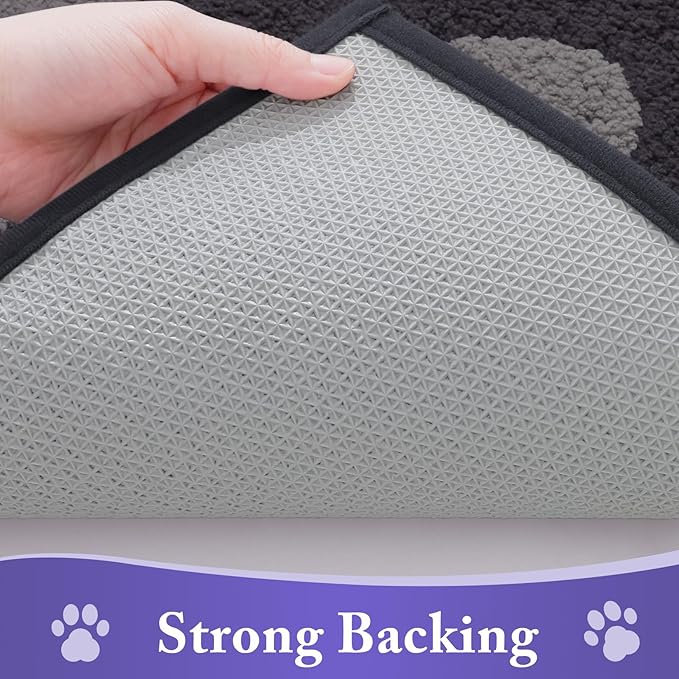 Buganda Dog Door Mat for Muddy Paws, Absorbent Dirt Trapper Washable Indoor - Image 5