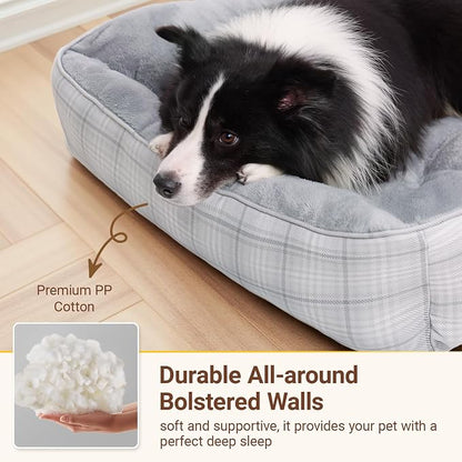MIHIKK Rectangle Dog Beds for Large Dogs & Cats, Orthopedic Sleeping Pet Bed - Image 2
