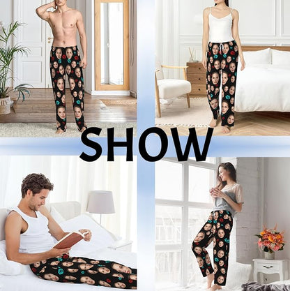 Custom Pajama Pants with Face customized PJ Pants Christmas Valentine gifts - Image 2