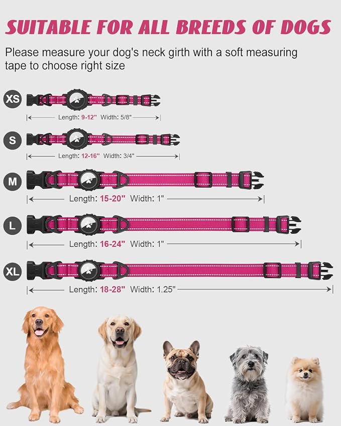 Joytale Airtag Dog Collar, Reflective Pet Collar - Image 5