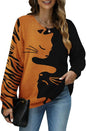 YESNO Women Christmas Sweater Graphic Printed Oversized Pullover Sweaters by YESNO