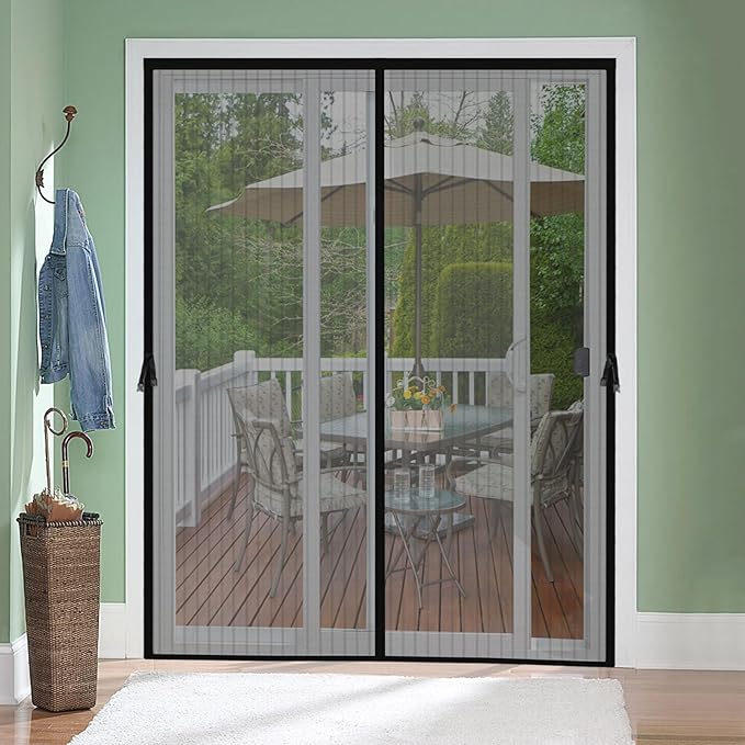 Magnetic Screen Door for 48 x 80 Inch French Door, Screen Itself Size: 50" x 81" by Iduontis