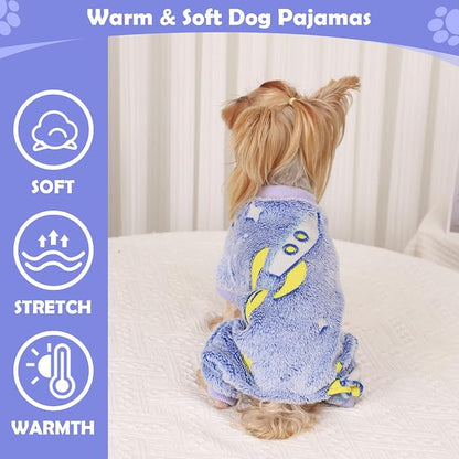 Dog Sweaters Small Girl Warm Fleece Pajamas, Cute Extra Small Dog Clothes - Image 2