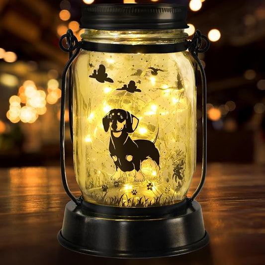 kyoryuger Dachshund Gifts for Women Dachshund Solar Lantern Outdoor Waterproof by kyoryuger