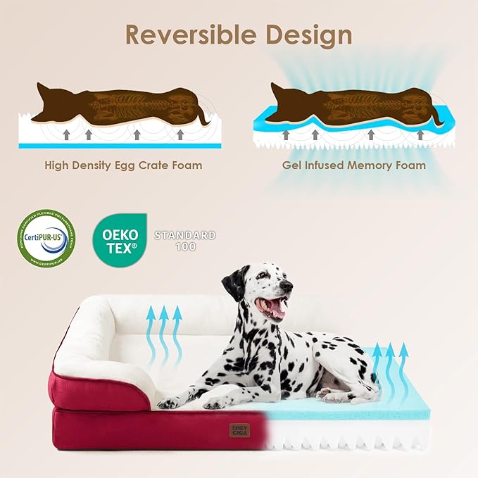 EHEYCIGA Orthopedic Dog Beds for Large Dogs, Waterproof Memory Foam Large Pet - Image 4