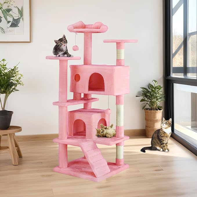 Sweetcrispy 54-Inch Cat Tree Tower – Multi-Level - Image 7