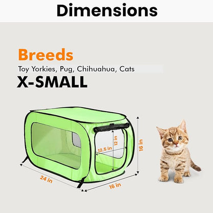 Beatrice Home Fashions Portable, Collapsible, Pop Up Kennel Travel Cat and Dog - Image 2