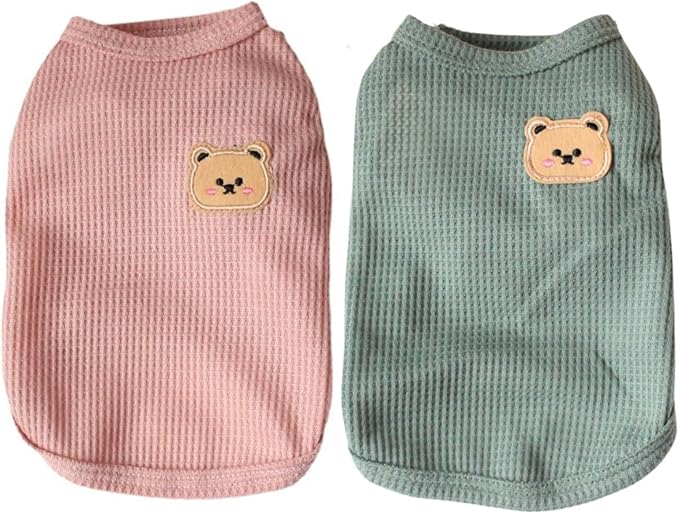 Cotton Dog Shirt Summer Lightweight Pet T-Shirts Soft Breathable Stretchy Cats by BIECWIAY