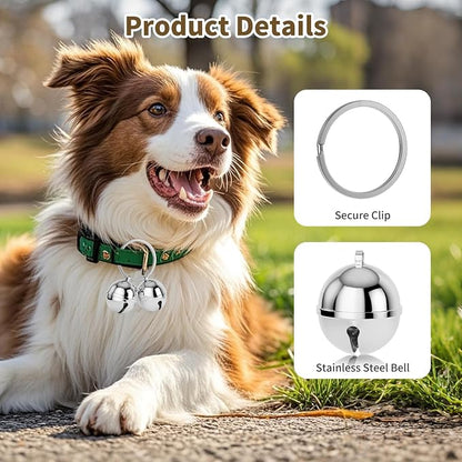 Dog Collar Bells, 2 Pack Extra Loud Dog & Cat Bells - Image 2