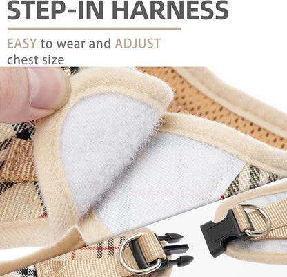 PUPTECK Adjustable Pet Harness Collar &Leash Set Step in - Image 3