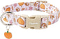 Faygarsle Fall Pumpkin and Leaves Pattern Dog Collar by Faygarsle