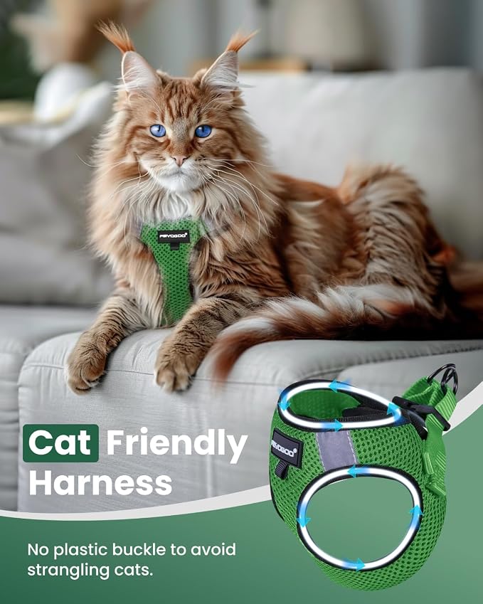FAYOGOO Cat Harness, Escape Proof, Ultra-Light & Comfortable, Reflective Night - Image 3