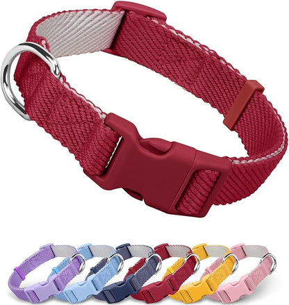 Dynmeow Soft and Breathable Cotton Dog Collar, Durable Adjustable Heavy-Duty by Dynmeow