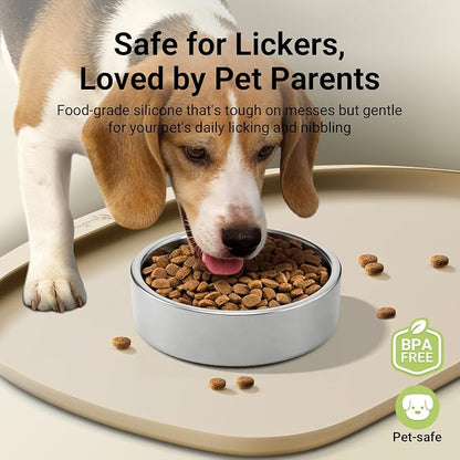 DownyPaws Dog Food Mats for Floors Waterproof, BPA Free Silicone Dog Bowl Mat - Image 2