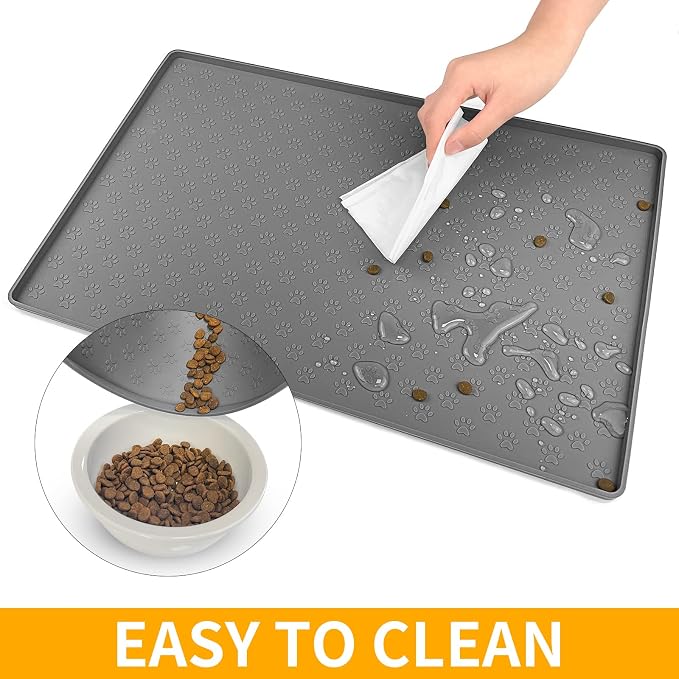 Ptlom Pet Placemat for Dog and Cat, Mat for Prevent Food and Water Overflow - Image 7