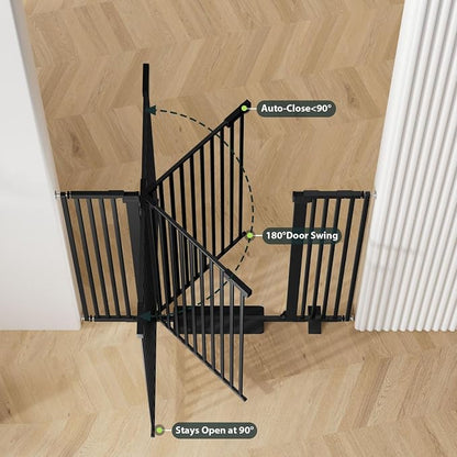 51'' Extra Tall Cat Gate for Doorways Hallways 30-40.9'' Wide, Pressure Mounted - Image 4